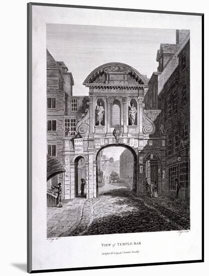 Temple Bar, London, 1799-James Neagle-Mounted Giclee Print