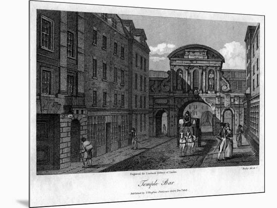 Temple Bar, London, 1805-Busby-Mounted Giclee Print