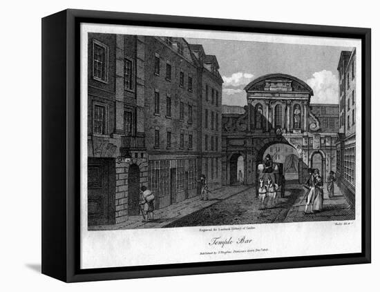 Temple Bar, London, 1805-Busby-Framed Stretched Canvas