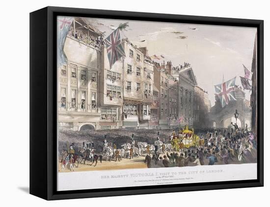Temple Bar, London, 1837-Charles Joseph Hullmandel-Framed Stretched Canvas