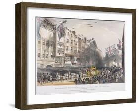 Temple Bar, London, 1837-Charles Joseph Hullmandel-Framed Giclee Print