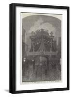 Temple-Bar, on the Night before the Funeral of the Duke of Wellington-null-Framed Premium Giclee Print