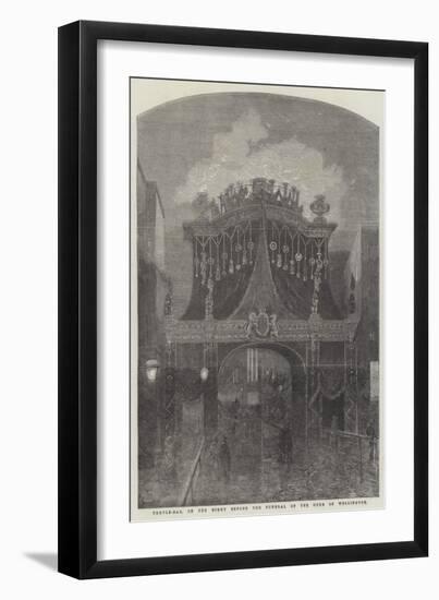 Temple-Bar, on the Night before the Funeral of the Duke of Wellington-null-Framed Premium Giclee Print