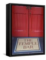 Temple Bar Pub Sign, Temple Bar District, Dublin, Ireland-Doug Pearson-Framed Stretched Canvas