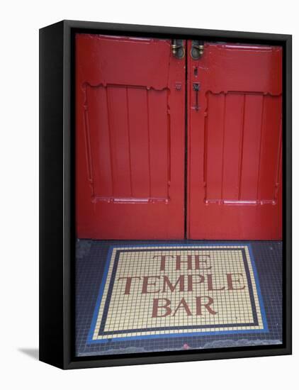 Temple Bar Pub Sign, Temple Bar District, Dublin, Ireland-Doug Pearson-Framed Stretched Canvas