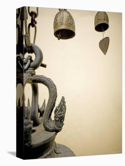 Temple Bells, Golden Mount, Wat Saket Temple, Bangkok, Thailand-Russell Young-Stretched Canvas