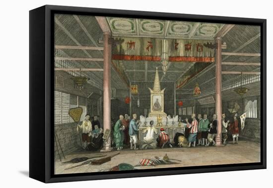 Temple Buddha Canton-Thomas Allom-Framed Stretched Canvas