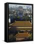 Temple Buildings in Jingshan Park Looking Down to the Drum Tower in the Distance, Beijing, China-Kober Christian-Framed Stretched Canvas