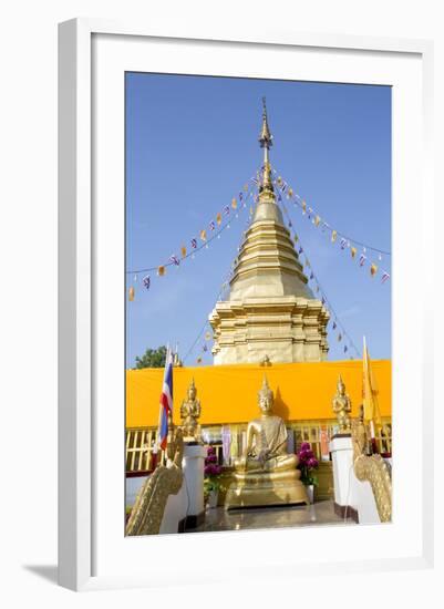 Temple Chedi (Stupa) at Doi Kham (Wat Phra That Doi Kham) (Temple of the Golden Mountain)-Alex Robinson-Framed Photographic Print