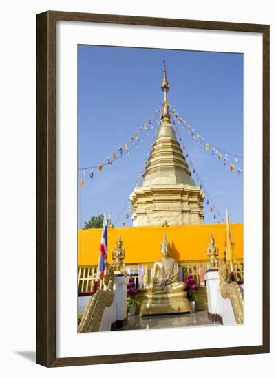 Temple Chedi (Stupa) at Doi Kham (Wat Phra That Doi Kham) (Temple of the Golden Mountain)-Alex Robinson-Framed Photographic Print