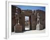 Temple Complex of Amon, Support Column from Temple of Ramses III, with Royal Giants-null-Framed Giclee Print