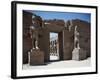 Temple Complex of Amon, Support Column from Temple of Ramses III, with Royal Giants-null-Framed Giclee Print