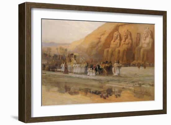 Temple d'Abou Simbel, la Fete Du Pharoan-Frederick Arthur Bridgman-Framed Giclee Print