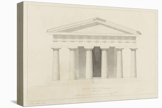 Temple de Paestum : Elévation e la façade restaurée. Côté de l'est-Eugène Viollet-le-Duc-Stretched Canvas