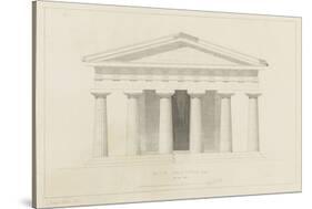 Temple de Paestum : Elévation e la façade restaurée. Côté de l'est-Eugène Viollet-le-Duc-Stretched Canvas