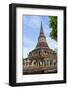 Temple decorated with elephant reliefs at Si Satchanalai, Sukhothai, UNESCO World Heritage Site, Th-Alex Robinson-Framed Photographic Print