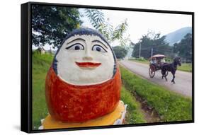 Temple Decoration, Nget Pyaw Taw Pagoda, Pindaya, Myanmar (Burma), Asia-Christian Kober-Framed Stretched Canvas