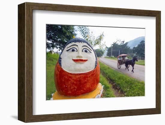 Temple Decoration, Nget Pyaw Taw Pagoda, Pindaya, Myanmar (Burma), Asia-Christian Kober-Framed Photographic Print