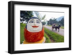 Temple Decoration, Nget Pyaw Taw Pagoda, Pindaya, Myanmar (Burma), Asia-Christian Kober-Framed Photographic Print