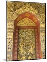Temple Door, Wat Paphaimsaiyaram, Luang Prabang, Laos, Indochina, Southeast Asia, Asia-Richard Maschmeyer-Mounted Photographic Print