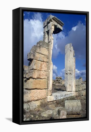Temple Doorway, Cyrene, Libya-Vivienne Sharp-Framed Stretched Canvas