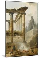 Temple en ruines-Hubert Robert-Mounted Giclee Print