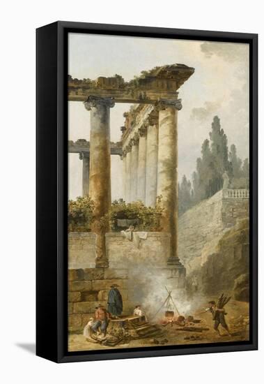 Temple en ruines-Hubert Robert-Framed Stretched Canvas