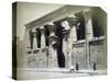 Temple Facade, Edfu, Egypt, 19th Century-Langaki-Stretched Canvas