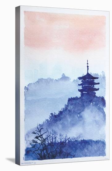 Temple Forest and Dawn-Trends International-Stretched Canvas