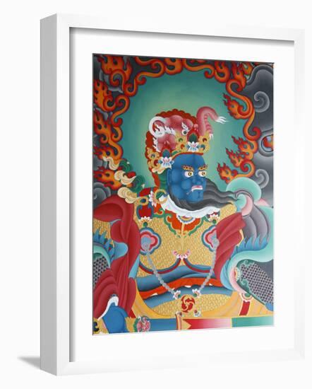 Temple Guardian Guarding the South, Named Virudhaka, Kopan Monastery, Kathmandu, Nepal, Asia-Godong-Framed Photographic Print