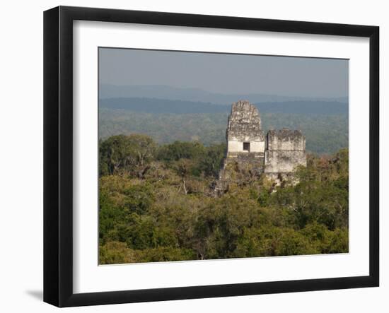 Temple I and Temple Ii, Mayan Archaeological Site, Tikal, Guatemala-Sergio Pitamitz-Framed Photographic Print