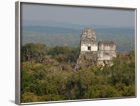 Temple I and Temple Ii, Mayan Archaeological Site, Tikal, Guatemala-Sergio Pitamitz-Framed Photographic Print