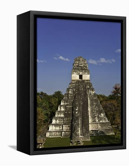 Temple I or Temple of the Giant Jaguar at Tikal-Danny Lehman-Framed Stretched Canvas