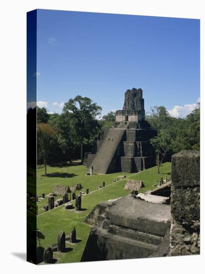 Temple II, Great Plaza, Tikal, UNESCO World Heritage Site, Guatemala, Central America-Traverso Doug-Stretched Canvas