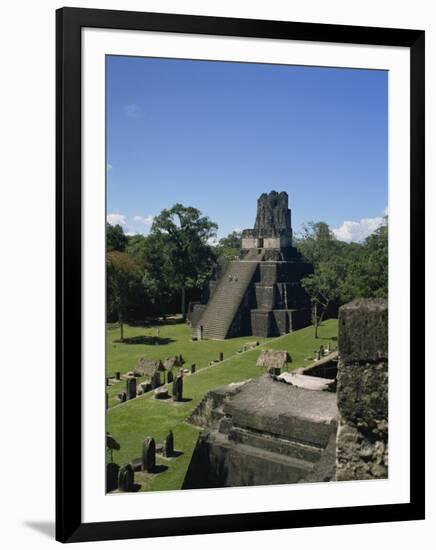 Temple II, Great Plaza, Tikal, UNESCO World Heritage Site, Guatemala, Central America-Traverso Doug-Framed Photographic Print