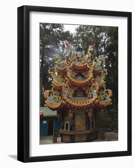 Temple in Cedar Forest, Alishan National Forest Recreation Area, Chiayi County, Taiwan-Christian Kober-Framed Photographic Print