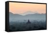 Temple in Early Morning Mist at Dawn, Bagan (Pagan), Myanmar (Burma)-Stephen Studd-Framed Stretched Canvas
