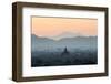 Temple in Early Morning Mist at Dawn, Bagan (Pagan), Myanmar (Burma)-Stephen Studd-Framed Photographic Print