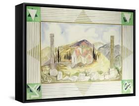 Temple in Hosios Lukas Country from the Greek Experience Series, 1989-Michael Chase-Framed Stretched Canvas