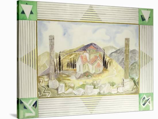 Temple in Hosios Lukas Country from the Greek Experience Series, 1989-Michael Chase-Stretched Canvas