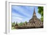 Temple in Si Satchanalai decorated with elephant sculptures, Sukhothai, UNESCO World Heritage Site,-Alex Robinson-Framed Photographic Print