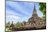 Temple in Si Satchanalai decorated with elephant sculptures, Sukhothai, UNESCO World Heritage Site,-Alex Robinson-Mounted Photographic Print