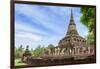 Temple in Si Satchanalai decorated with elephant sculptures, Sukhothai, UNESCO World Heritage Site,-Alex Robinson-Framed Photographic Print