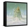 Temple in the Mountain-Simon Cook-Framed Stretched Canvas