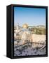 Temple Mount, Dome of the Rock, Redeemer Church and Old City in Jerusalem, Israel, Middle East-Alexandre Rotenberg-Framed Stretched Canvas