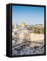 Temple Mount, Dome of the Rock, Redeemer Church and Old City in Jerusalem, Israel, Middle East-Alexandre Rotenberg-Framed Stretched Canvas