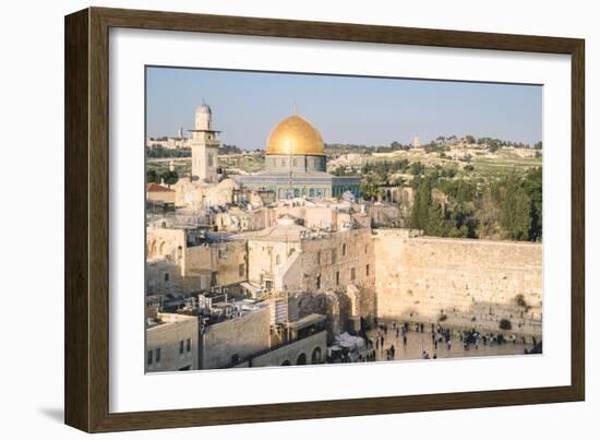 Temple Mount, Dome of the Rock, Redeemer Church and Old City in Jerusalem, Israel, Middle East-Alexandre Rotenberg-Framed Photographic Print