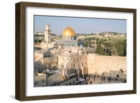 Temple Mount, Dome of the Rock, Redeemer Church and Old City in Jerusalem, Israel, Middle East-Alexandre Rotenberg-Framed Photographic Print