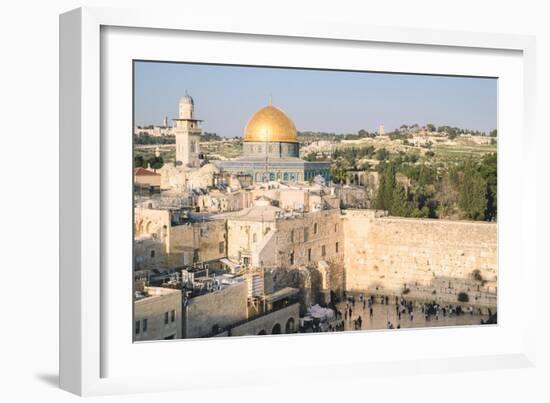 Temple Mount, Dome of the Rock, Redeemer Church and Old City in Jerusalem, Israel, Middle East-Alexandre Rotenberg-Framed Photographic Print