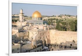 Temple Mount, Dome of the Rock, Redeemer Church and Old City in Jerusalem, Israel, Middle East-Alexandre Rotenberg-Framed Photographic Print